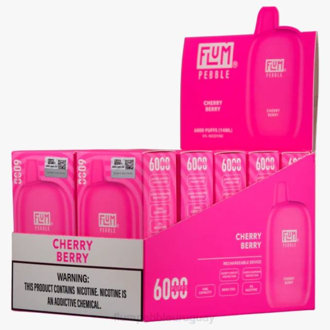 FLUM PEBBLES 6000 inhalaciones 10 paquetes Cereza 202R21 - Flum Pebble Vape Near Me